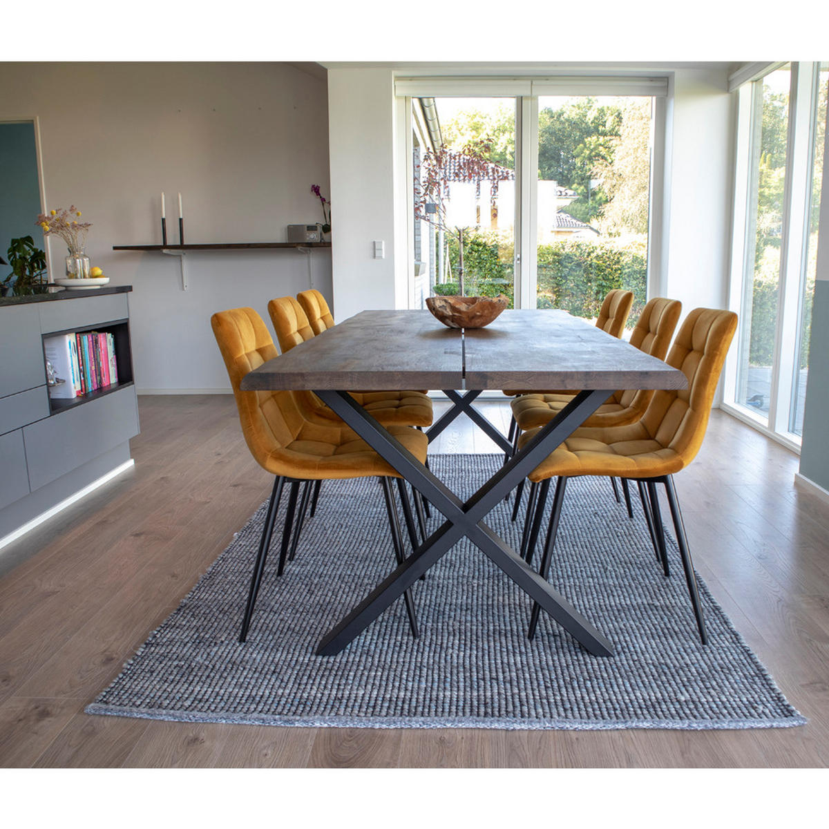 TISCHGRUPPE Gelb - Gelb, Holzwerkstoff (95/76/200cm) - ebuy24