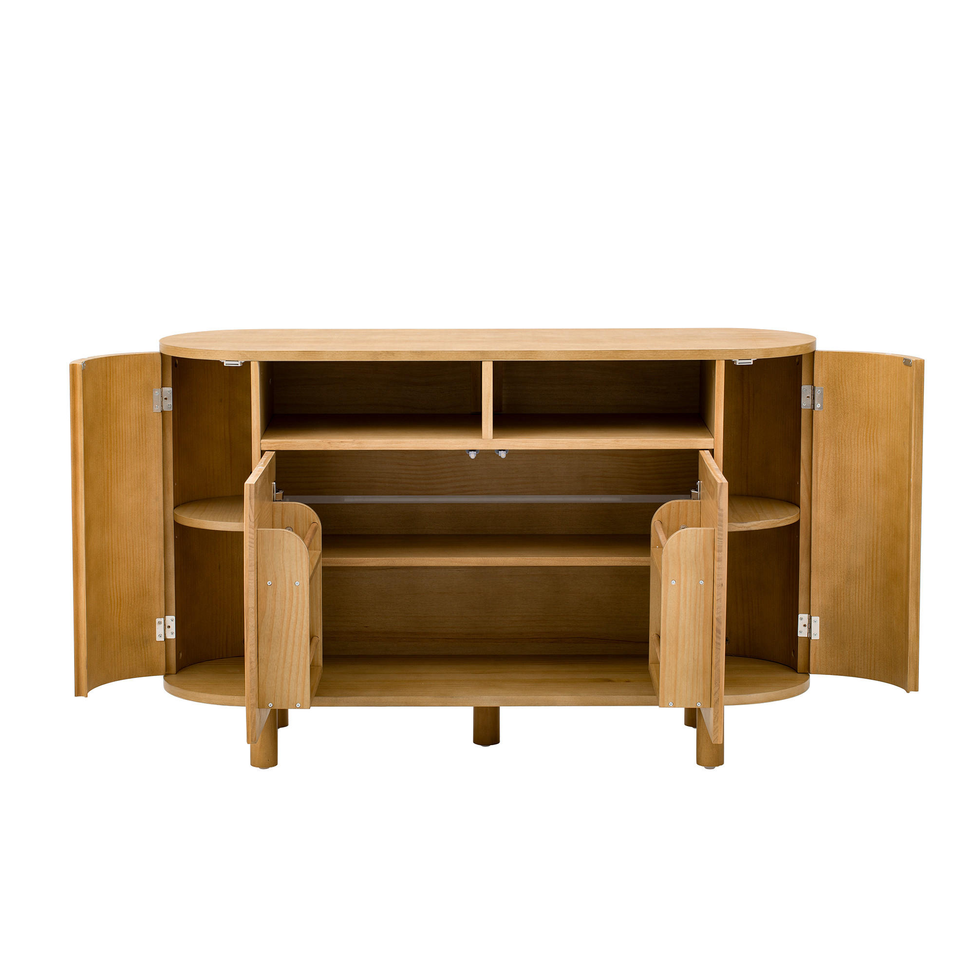 SIDEBOARD mit Stauraum und küchenähnlichen Türen, Natur - Naturfarben, Holzwerkstoff (120/77/38cm)