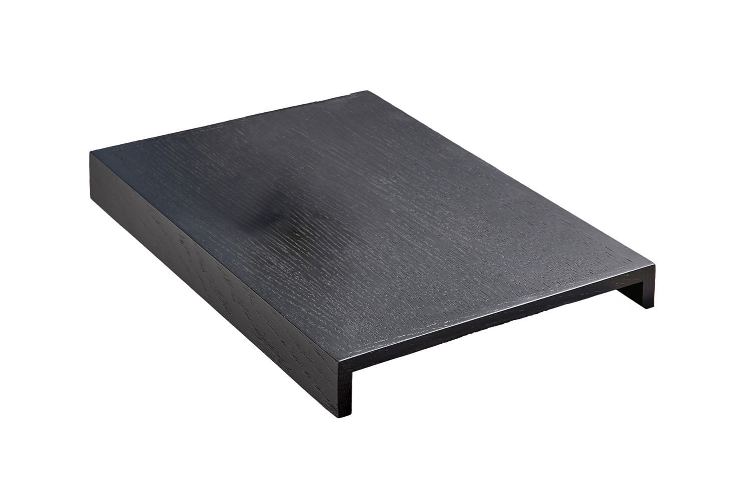 Kawola Holztablett Schwarz 27x4x40 cm