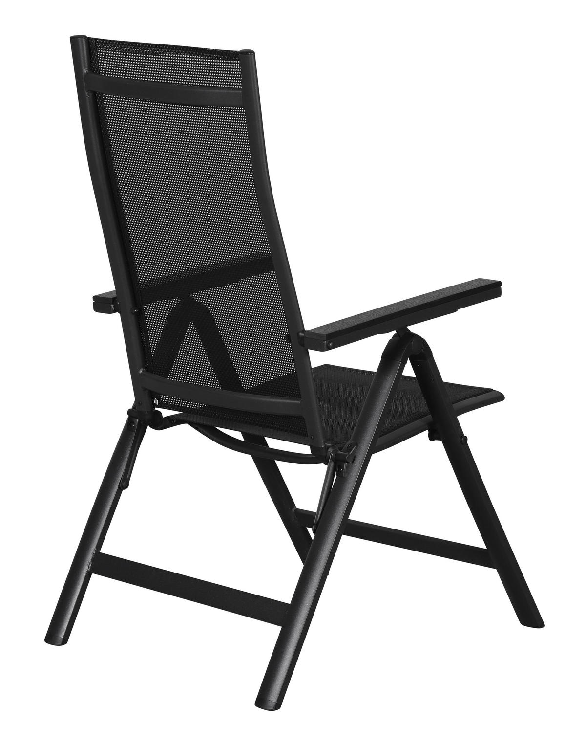 GARTENSTUHL 2er Set Schwarz - Schwarz, Holzwerkstoff (58/110/66cm) - ebuy24