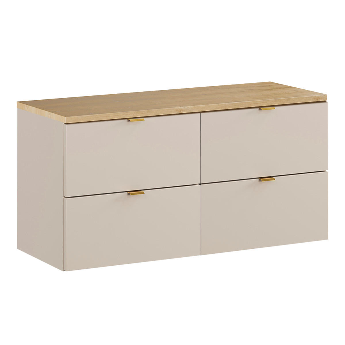 WASCHTISCHUNTERSCHRANK 120.6cm Azel Kaschmir - Beige, Holzwerkstoff (120.6/52/46cm)