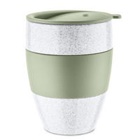 THERMOBECHER Aroma To Go Organic green 400 ml 9,5/9/12 cm - Olivgrün, Kunststoff (0.4L) - KOZIOL