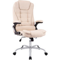 CHEFSESSEL Stoff Creme - Chromfarben/Creme, Textil/Metall (69.5/113/78cm) - CLP