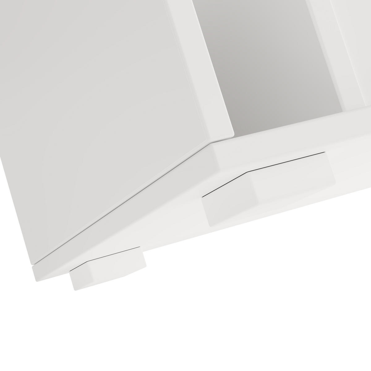 COUCHTISCH 100/50/40 cm mit LED-Beleuchtung in Hochglanzweiß - Weiß, Holzwerkstoff (100/50/40cm) - OKWISH