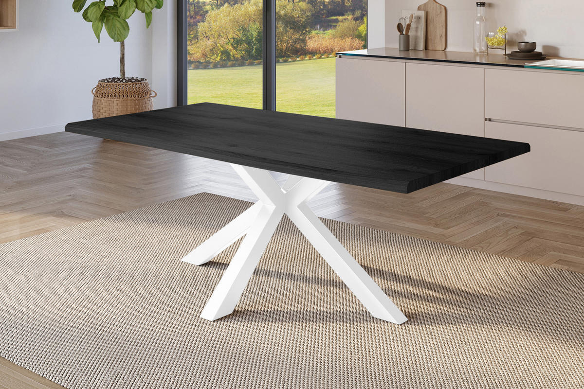 ESSTISCH JULIUS SPIDER - Nussbaumfarben, Holz (100/220/77cm) - SAM