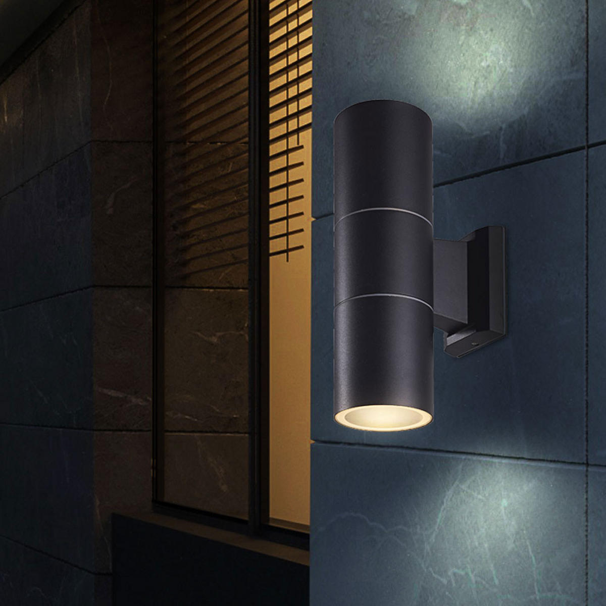 LED AUSSEN-WANDLEUCHTE Silber Aluminium Glas - Silberfarben, Glas (6.5/16.5/11.5cm)