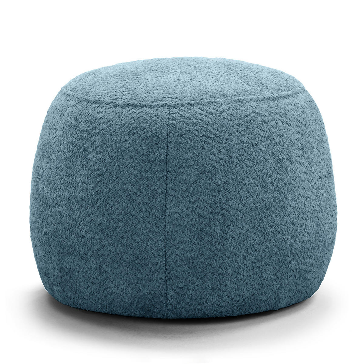 POLSTERHOCKER - Schwarz/Hellblau, Kunststoff/Textil (59/45/59cm) - home24