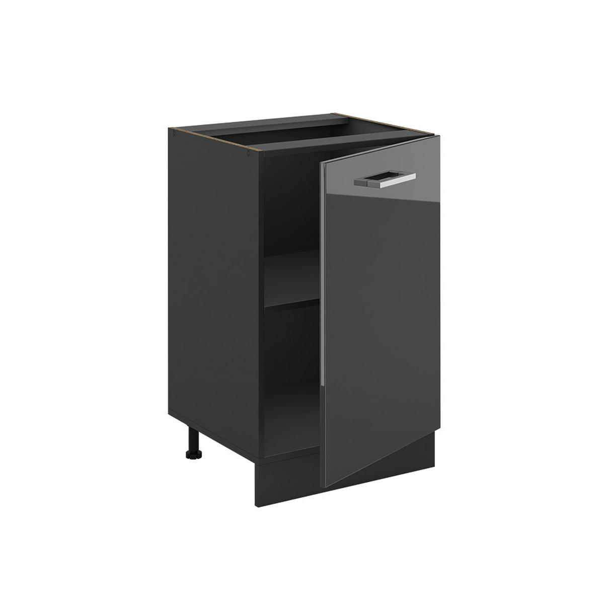 SPODNJA OMARICA ZA KUHINJO R-Line, Antracit z visokim sijajem/Antracit, 50 cm pracovní deska Zlatý mocný dub - antracit, leseni material (50/81.6/60cm) - Vicco
