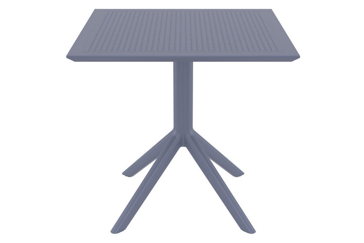 GARTENTISCH Sylt 80 cm dunkelgrau - Grau, Kunststoff (74/80/80cm) - TPFGarden
