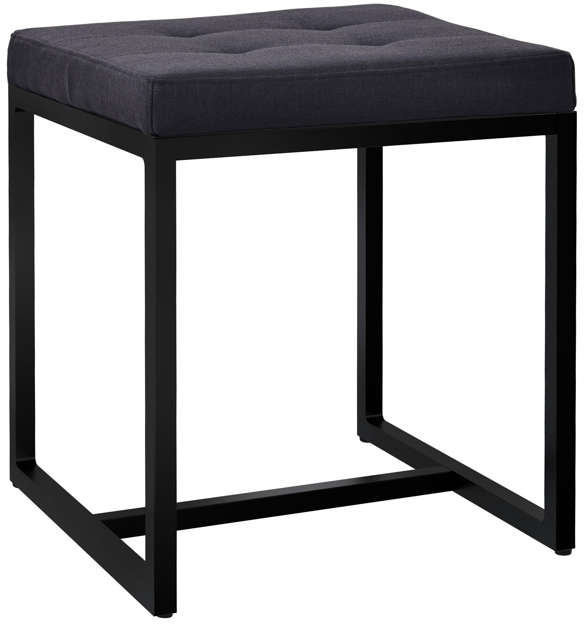 TPFLiving Sitzhocker Schwarz 100x48x40 cm