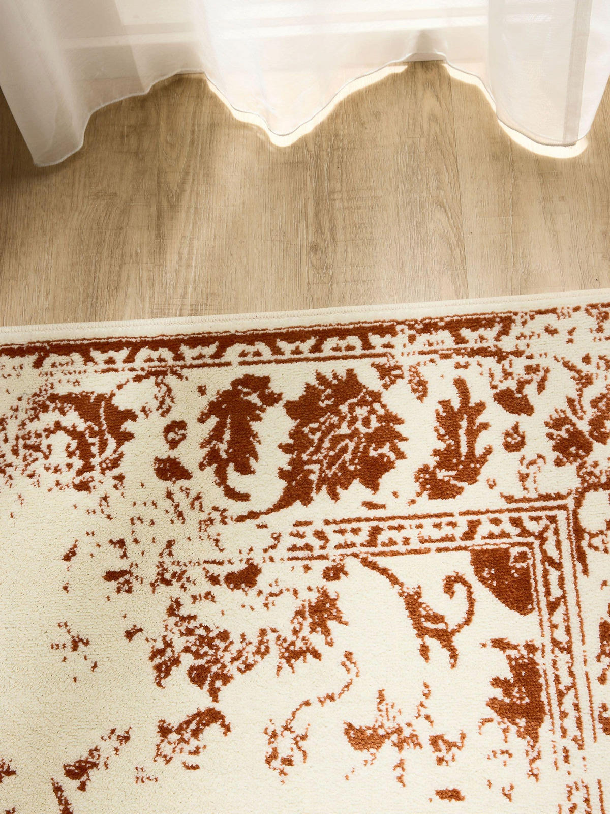 VINTAGE-TEPPICH Suki 200/300 cm - Creme/Orange, Kunststoff (200/300cm) - benuta