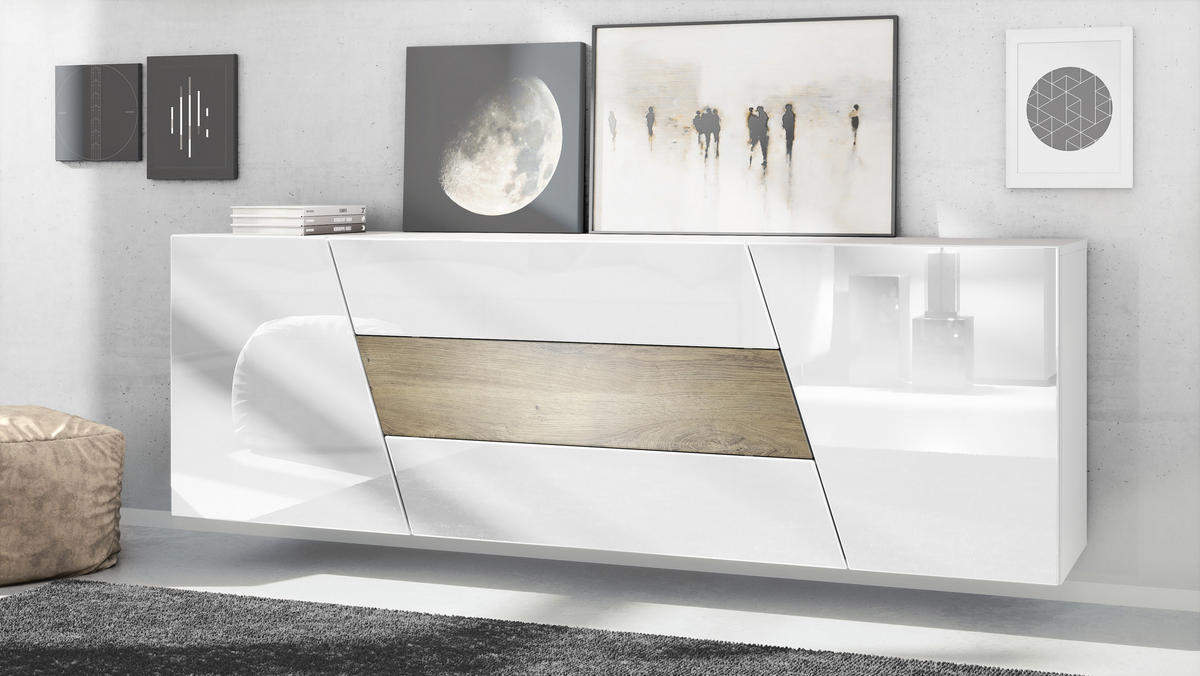 SIDEBOARD Houston Eiche Ribbeck - Alteiche, Holzwerkstoff (178/57.5/38.5cm) - Vladon