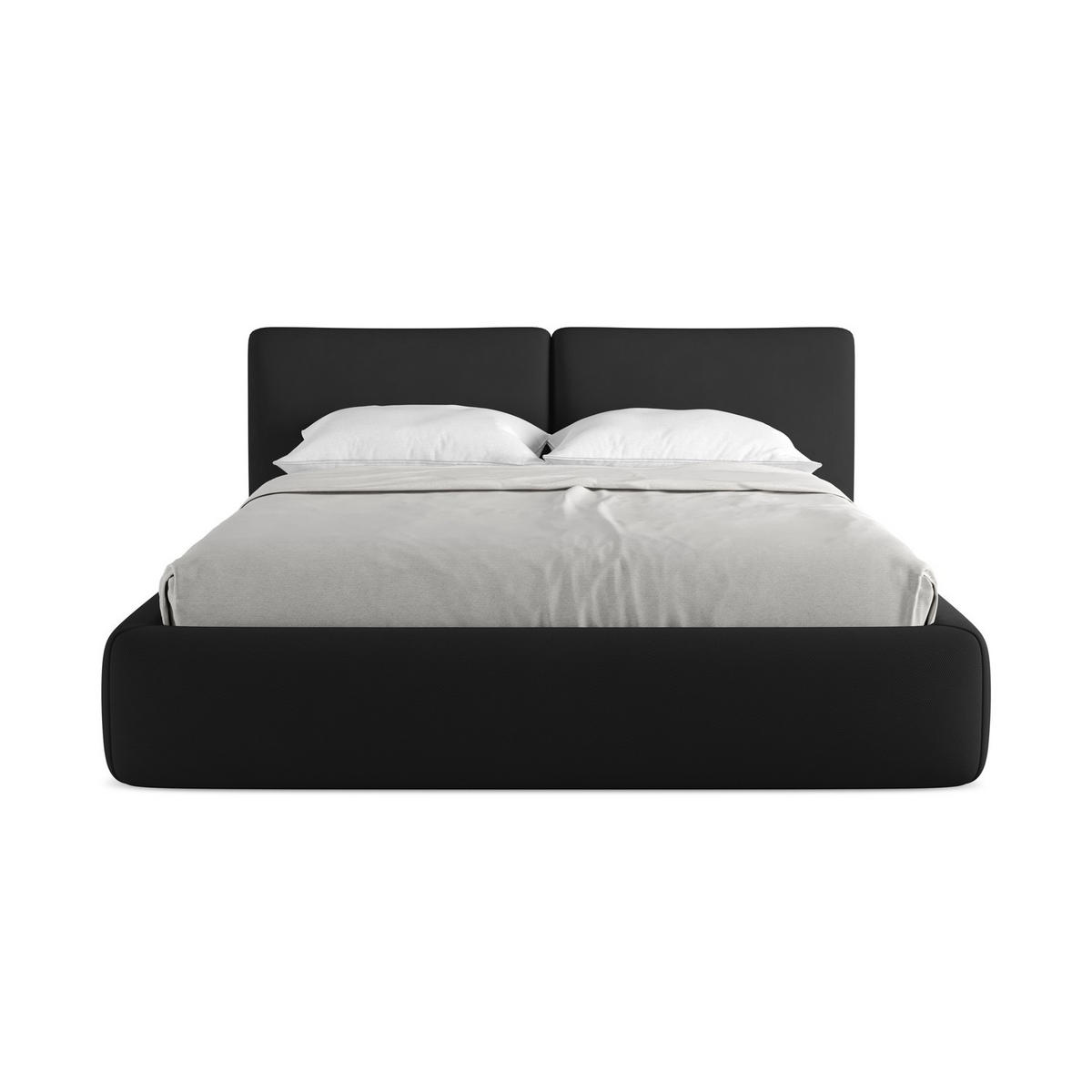POLSTERBETT mit Bettkasten und Lattenrost 180x228 Schwarz - Schwarz, Kunststoff/Textil (160/200cm) - LaMiaSofa