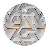 GLASPLATTE für Kamin Ø 100 cm - Weiß, Glas (100/100/0.4cm) - TULUP