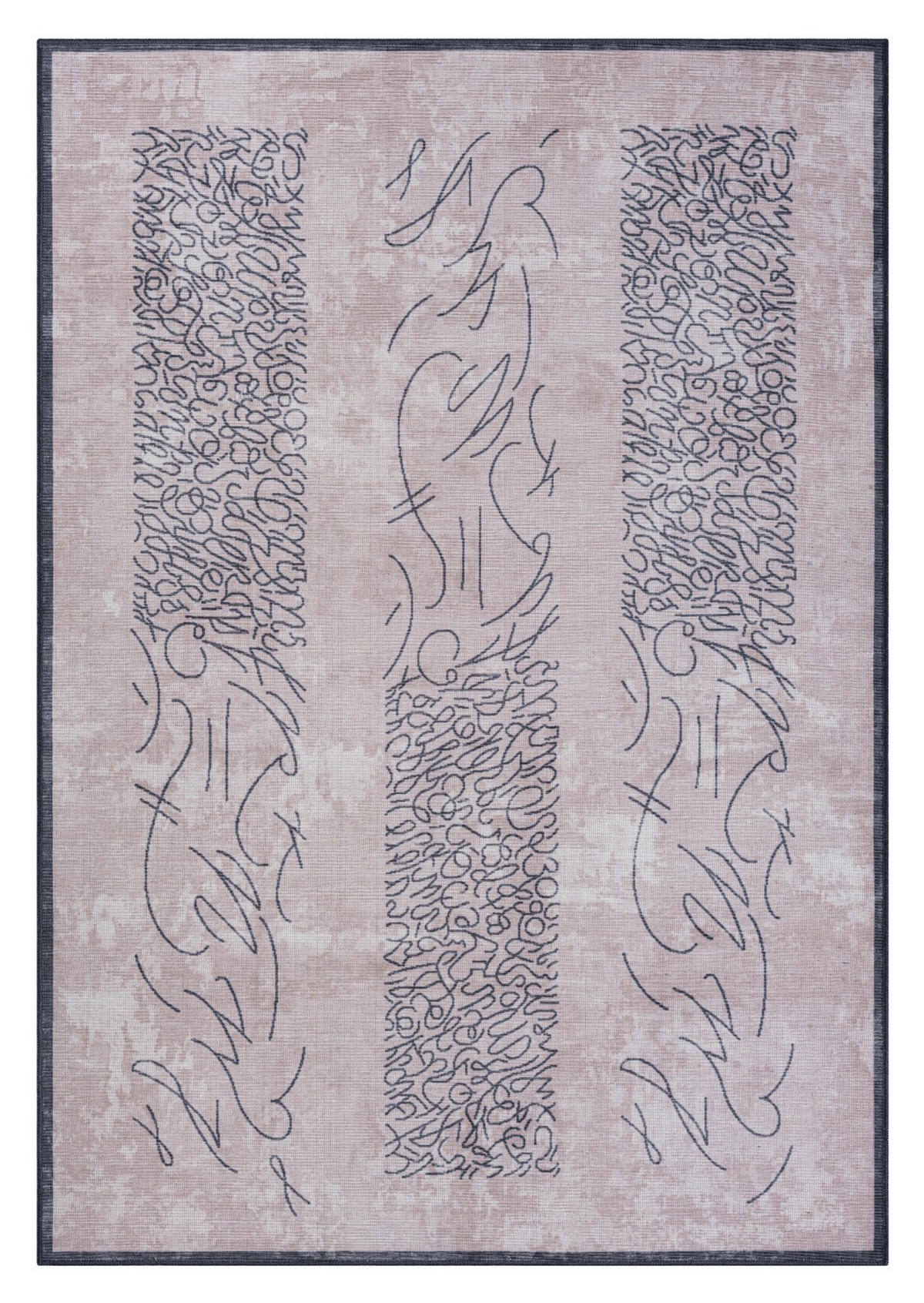 TEPPICH Zale II Mauve,Anthrazit,Roségold 160/230 cm - Mauve, Textil (160/230cm) - My-Rug