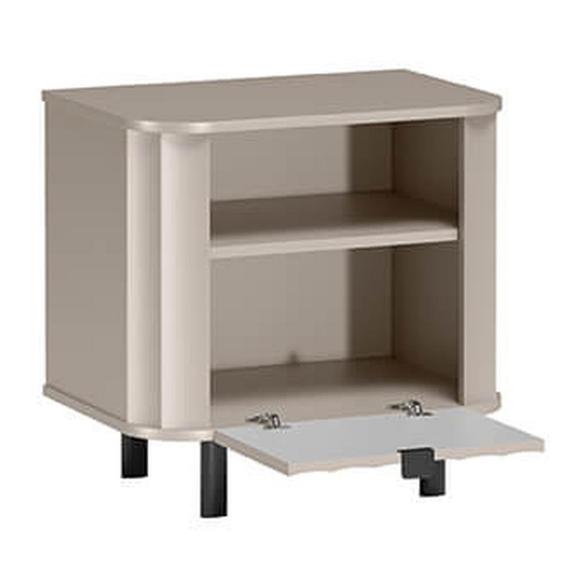 NACHTTISCH Novado NO-7 58,6 x 57 x 40,5 cm Greige - Greige, Holzwerkstoff/Metall (58.6/57/40.5cm) - Koseto