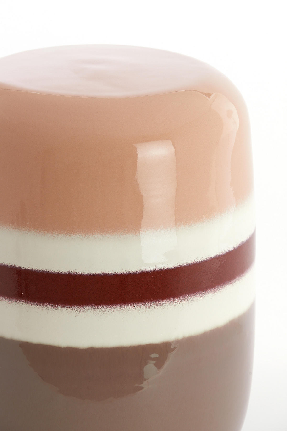 BEISTELLTISCH Franca Orange Ø34/46,5 cm - Orange, Keramik (34/34/46.5cm) - Light & Living