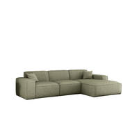 ECKSOFA Celes Premium In Artico - Grün, Holzwerkstoff/Textil (266/165cm) - Fun Möbel