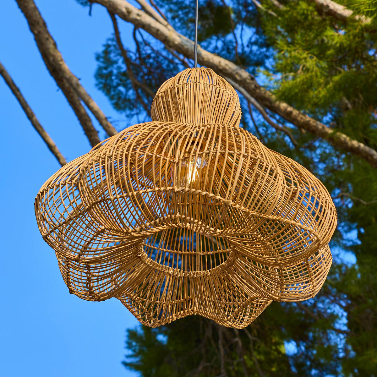 RONDA D60CM 5M Netzadapter - Beige, Holz (60/60/53cm) - Lumisky