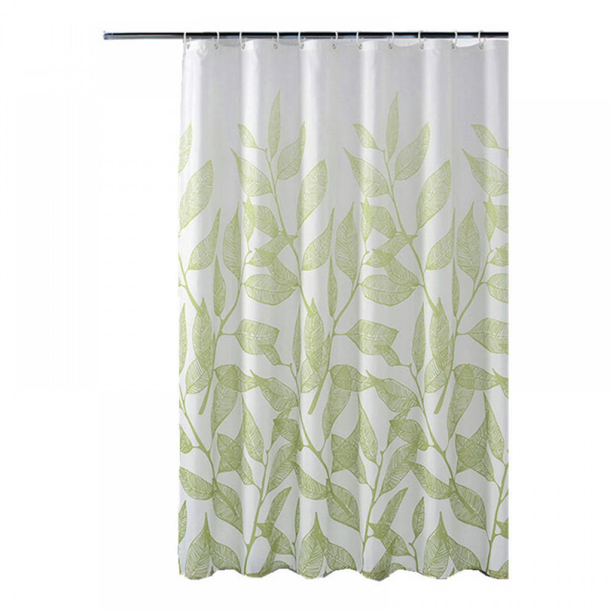 DUSCHVORHANG Polyester schnell trocknend wasserdicht mit Haken - Weiß, Textil (180/200cm) - MCBOSON