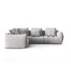 ECKSOFA modular links Bloom aus strukturiertem Stoff silber 3 Sitzplätze - Silberfarben, Textil (216/316cm) - Micadoni