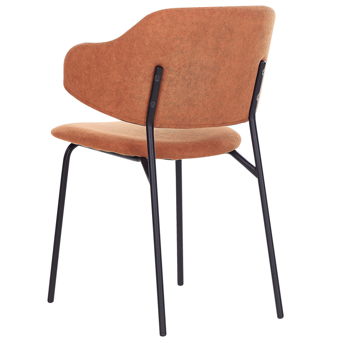 ÉTKEZŐSZÉK 2 darabos Szett Kárpit Narancssárga Kenai - narancssárga, textil/fém (46/82/58cm) - Beliani