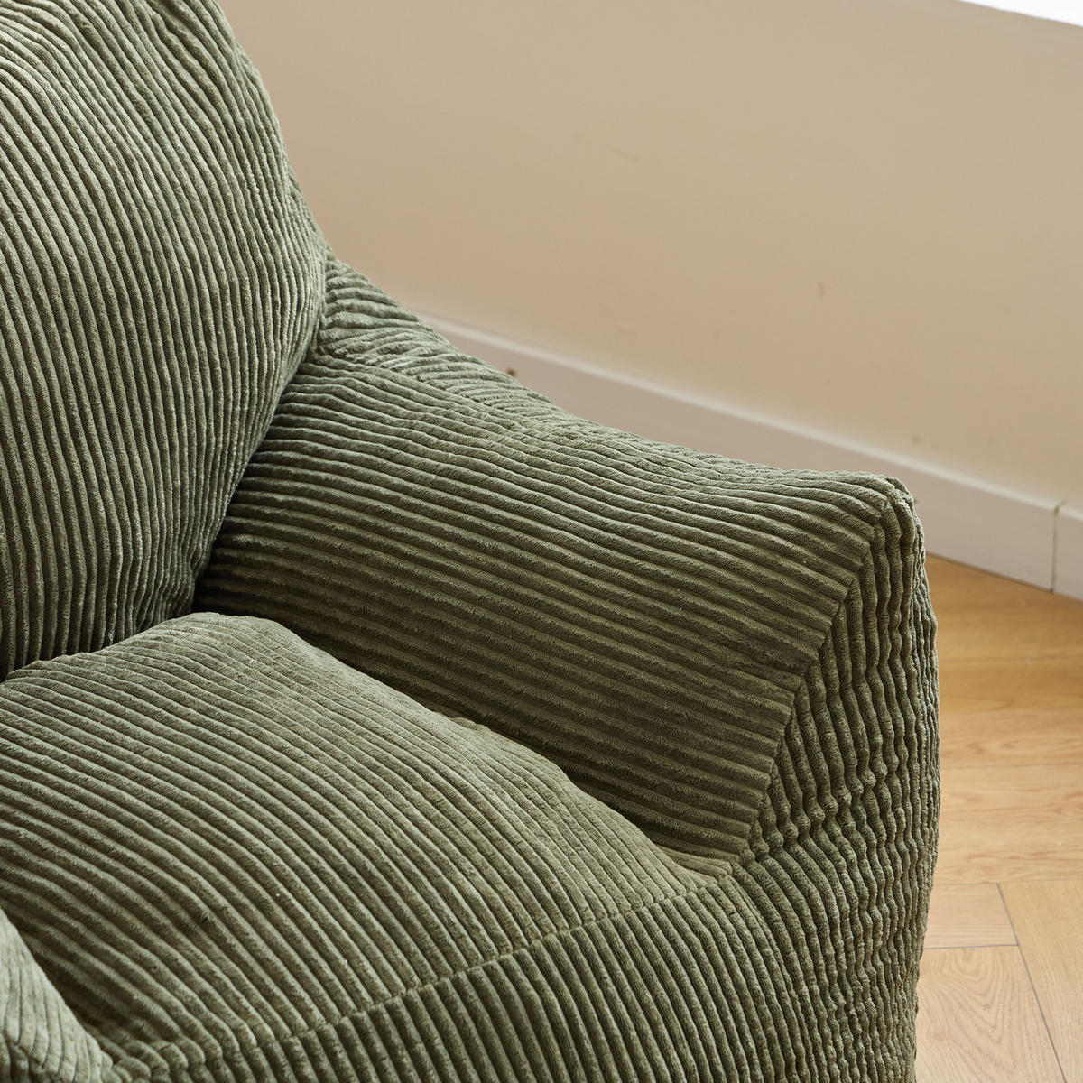 POUF kord Grün - Grün, Textil (95/80/95cm) - Nordlys