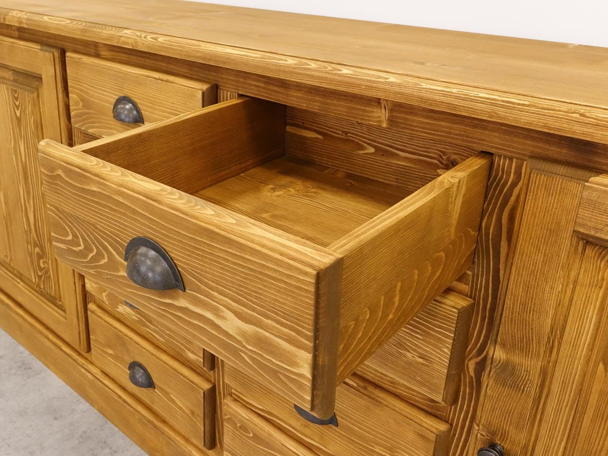 KOMMODE aus Massivholz CHARLOTTE 2 - Hellbraun, Holz (200/90/50cm) - Seart