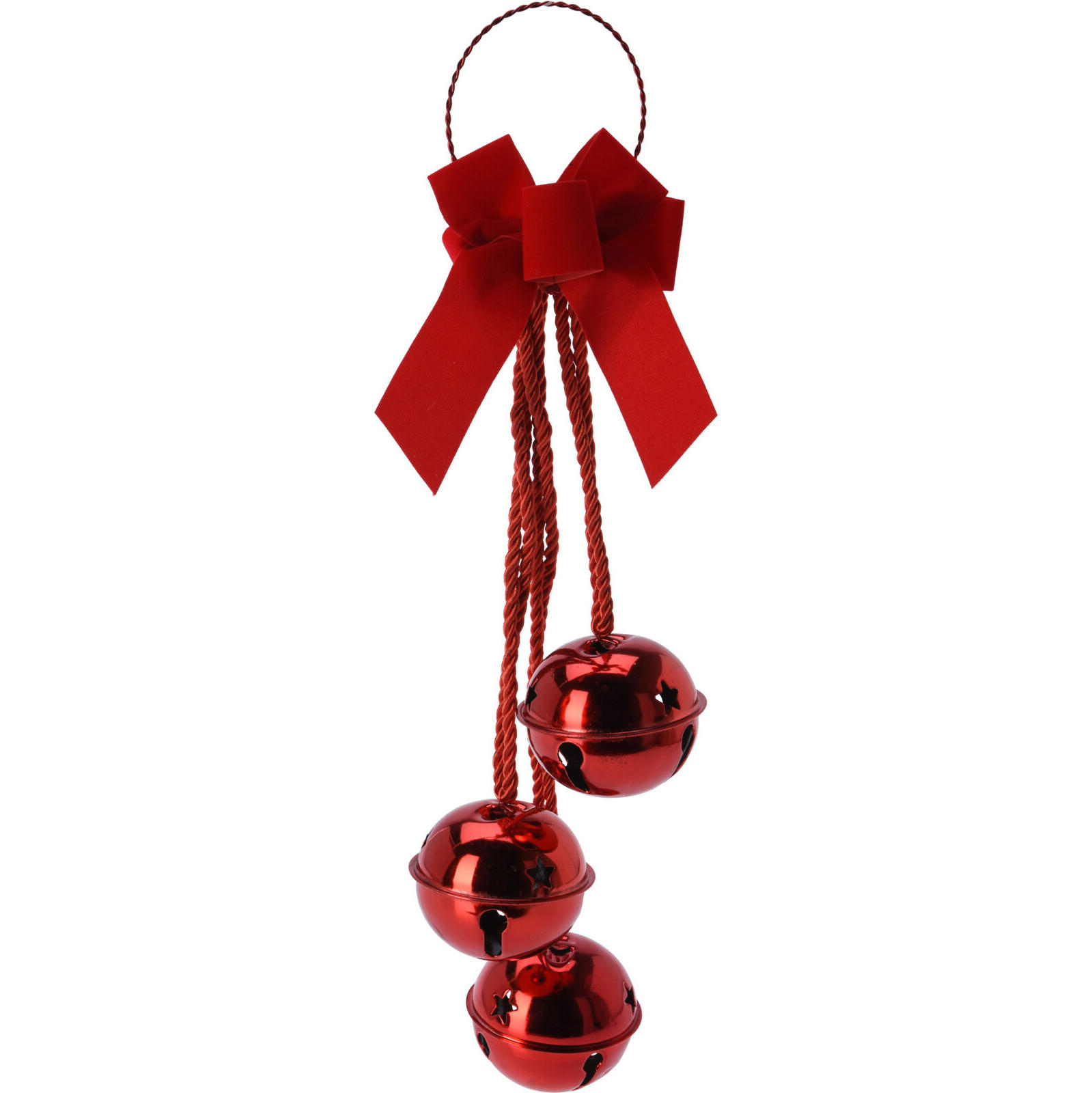 WEIHNACHTSSCHMUCK 3er-Set Glocken 14/14/46 cm - Rot, Kunststoff (14/46/14cm) - Home Styling Collection