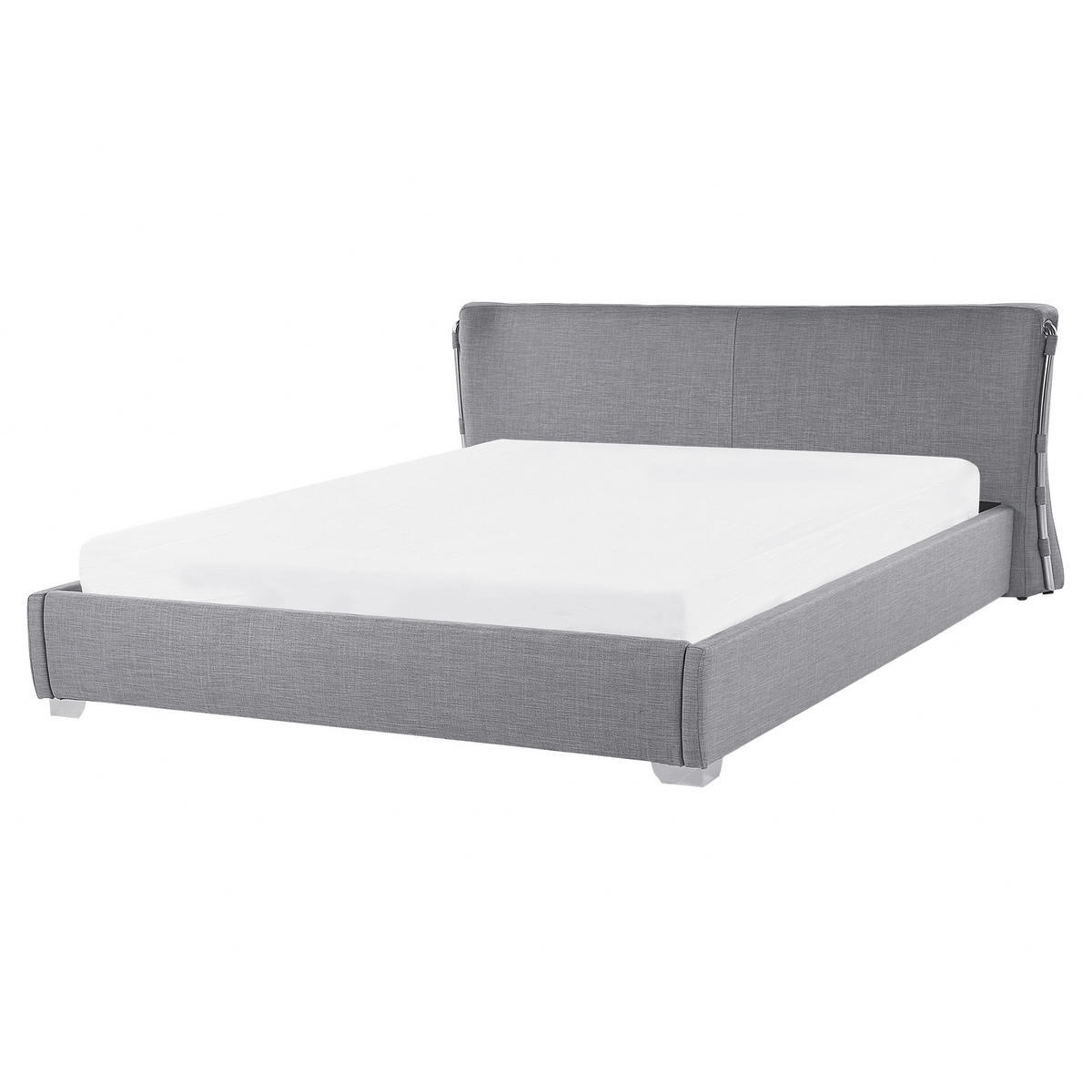 POLSTERBETT 160/200cm Grau Paris - Grau, Textil (160/200cm) - Beliani