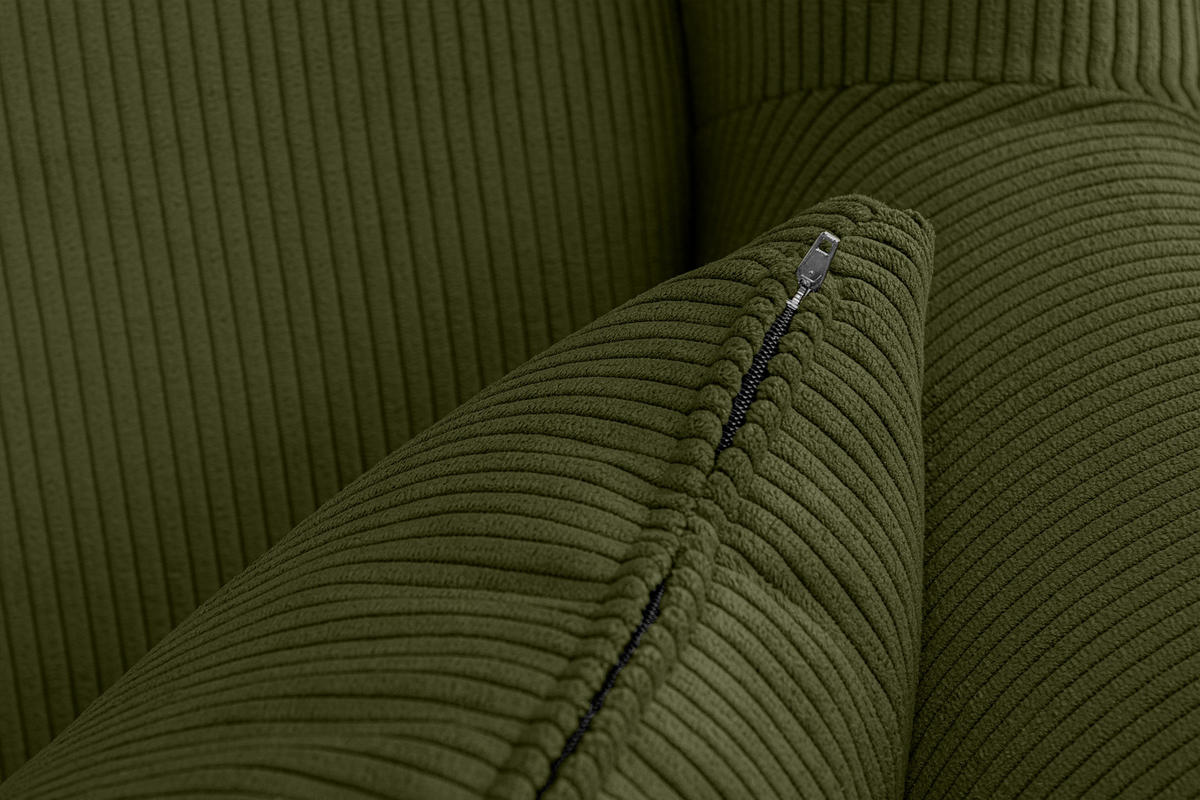OHRENSESSEL STRALIS inklusive dekorativem Kissen, grün - Grün, Textil (82/108/80cm) - KONSIMO®