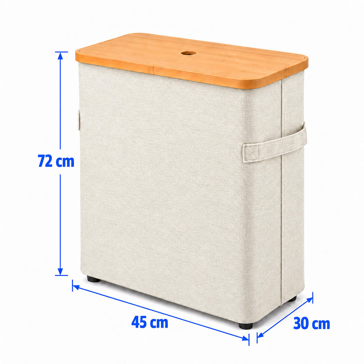 TOILETTENPAPIERBOX Beige Bambus 24 Rollen - Beige, Holz/Kunststoff (45/72/30cm) - Relaxdays
