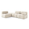 ECKSOFA Links Chenille Stoff Beige - Beige/Creme, Kunststoff/Textil (190/285cm) - Makamii