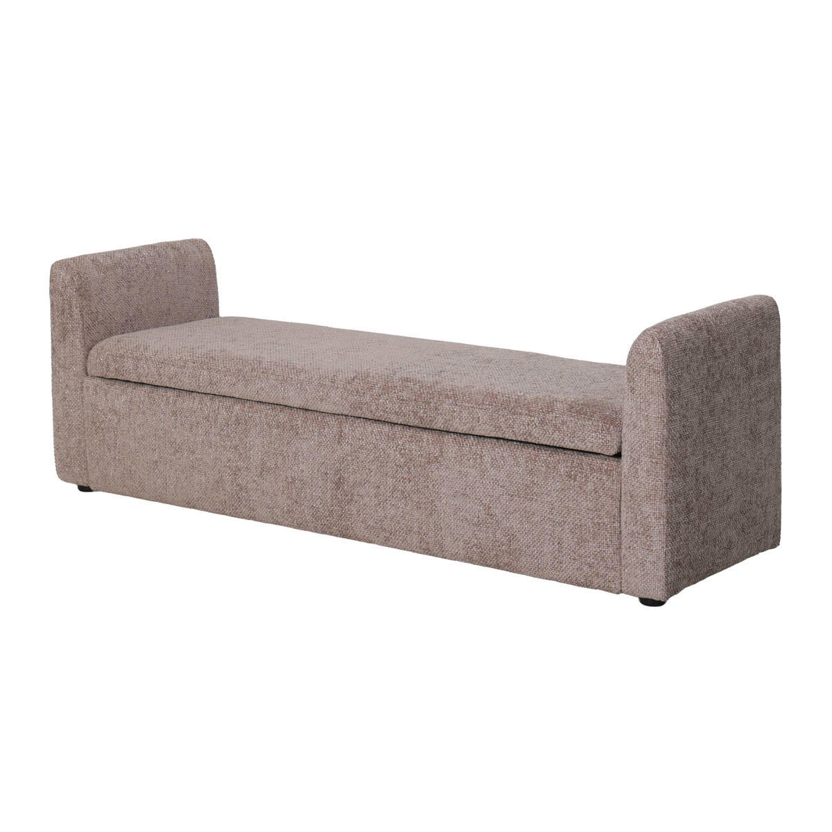AUFBEWAHRUNGSBANK taupe Stoff 151x45x50 cm - Calvin - Taupe, Textil (151/50/45cm) - Giga Meubel