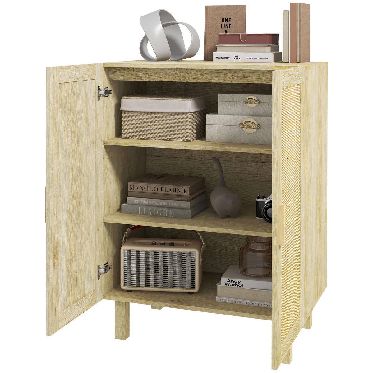 SIDEBOARD Naturfarben, 2 Türen, 73/41/102 cm - Naturfarben, Holz (73/102/41cm) - PANGIVO