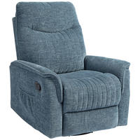 RELAXSESSEL DE-15386 manuell neigbar mit 360°-Drehung Blau - Blau, Textil (93/104/84cm) - ComfortXL