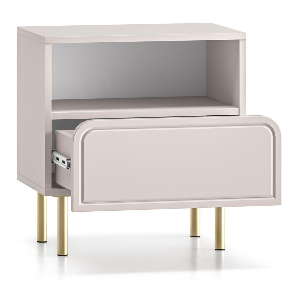 NACHTTISCH Loppa Kaschmirbeige 50 cm - Taupe/Beige, Holzwerkstoff (50/53/32.2cm) - Selsey