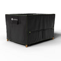 GARTENMÖBELABDECKUNG CoverSafe Pro schwarz - Schwarz, Kunststoff (90/75/120cm) - Juskys