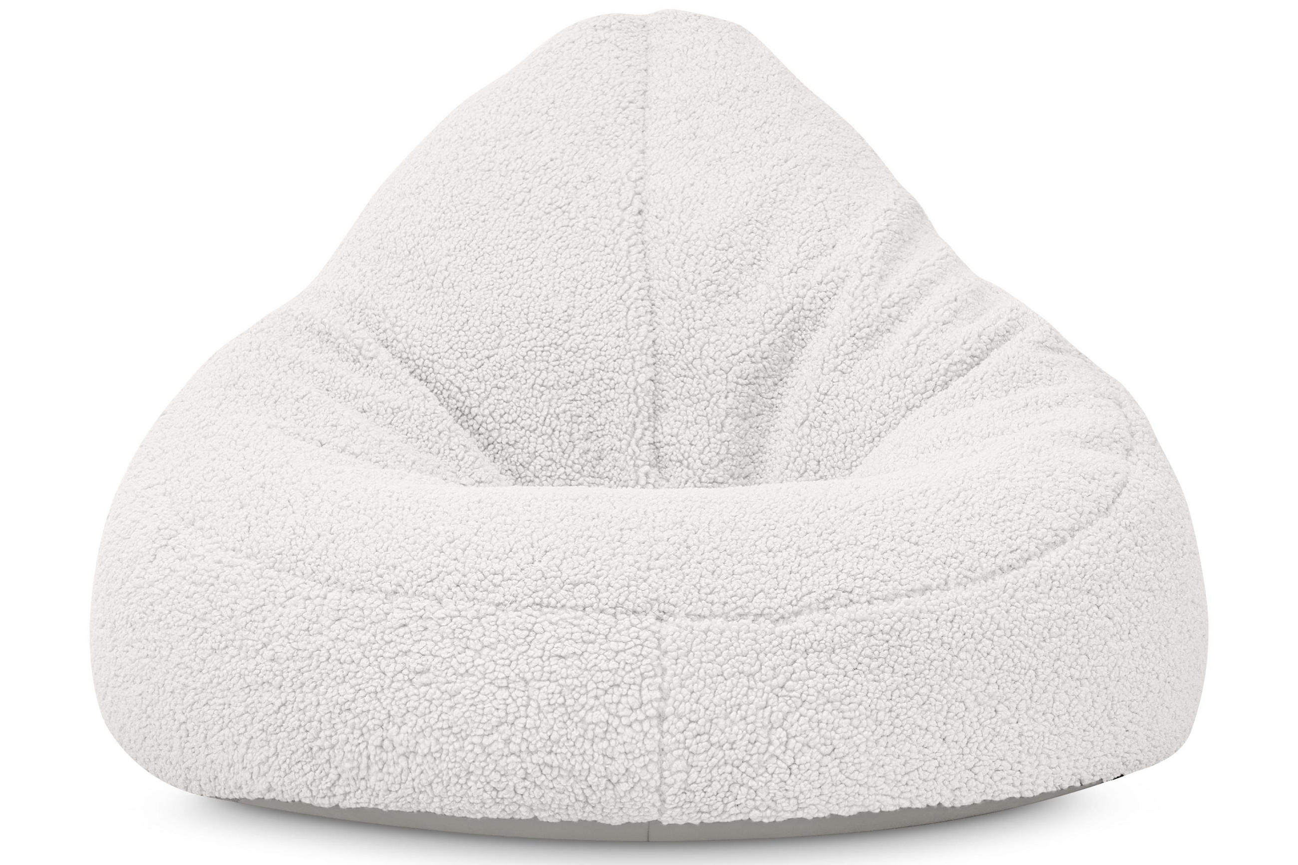 SITZSACK COSMO aus Bouclé, Hellgrau - Weiß, Textil (85/80/85cm) - KONSIMO®