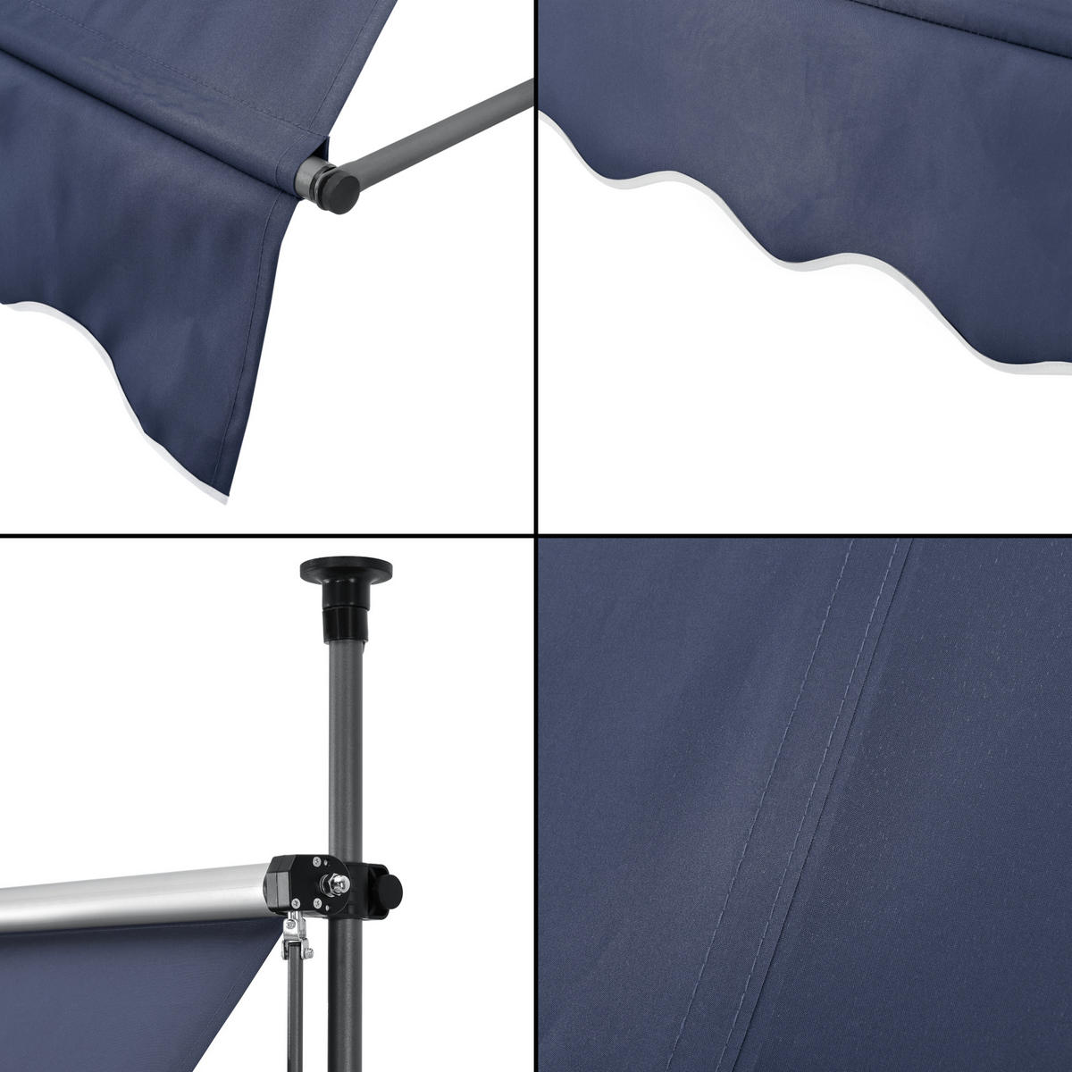 KLEMMMARKISE Stem - Dunkelblau, Textil/Metall (150/309/120cm) - pro.tec