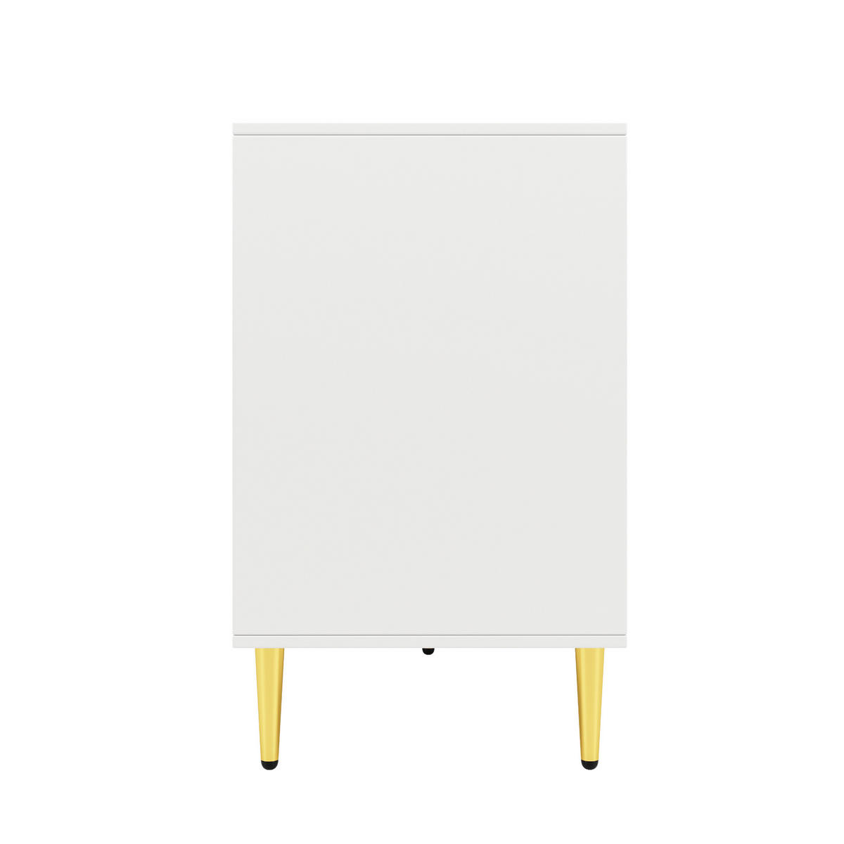 KOMODA, 152/40/75 cm, MDF biela, s 2 dvierkami a vlnitým dekorom - biela, kompozitné drevo (40/75/152cm) - BEAOK