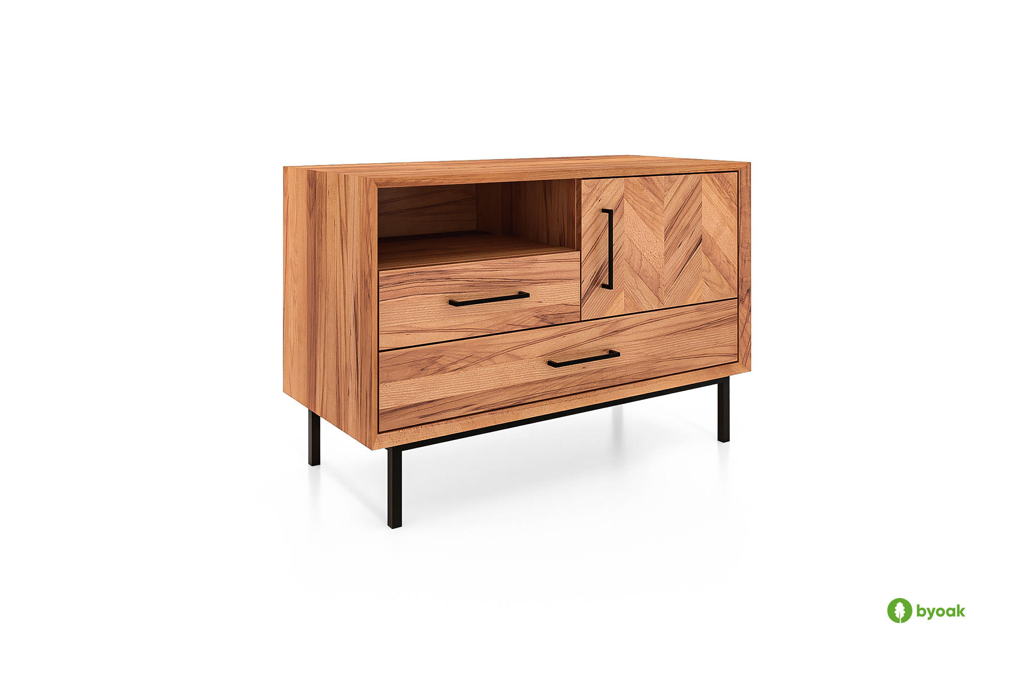 KOMMODE LEON Kernbuche - Kernbuche, Holz (97/65/45cm) - byoak