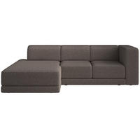 ECKSOFA Novals L-Form, 4-Sitzer, links 278 cm - Schwarz/Braun, Holz/Kunststoff (278/168cm) - Selsey