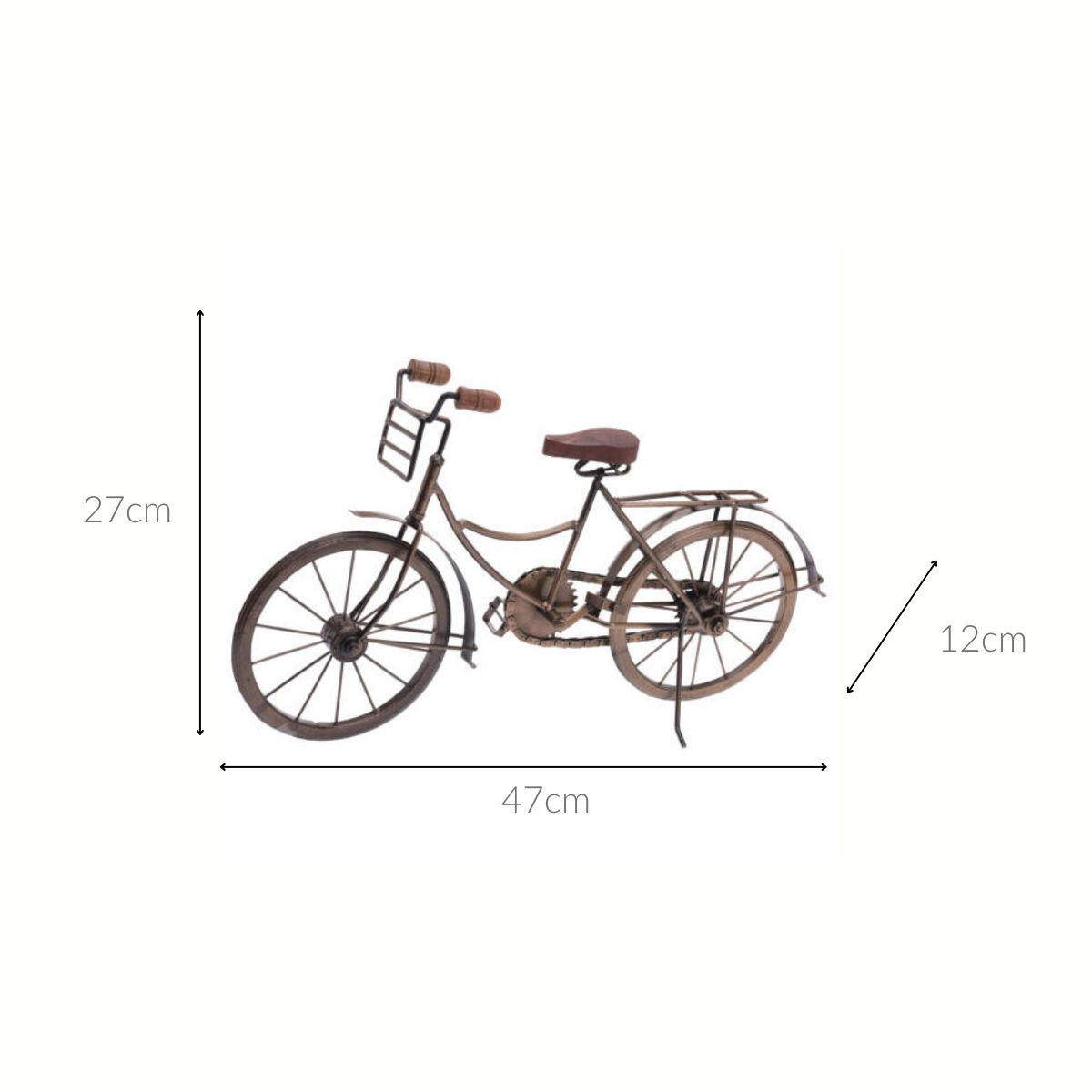 DEKORATION Retro Fahrrad 47/12/27 cm - Schwarz, Metall (12/27/47cm) - Home Styling Collection