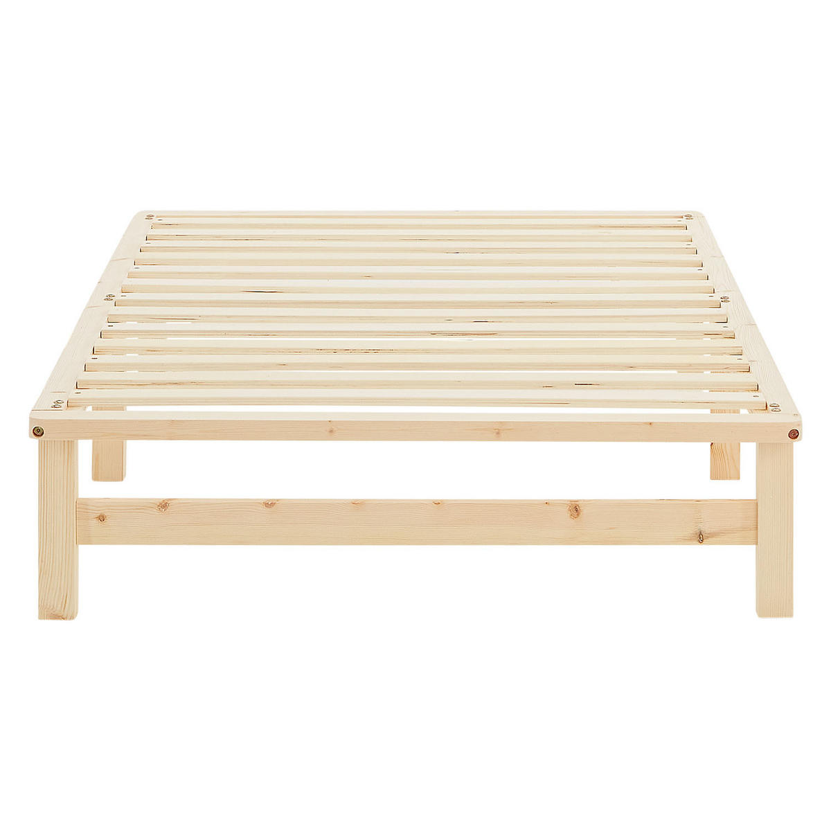 HOLZBETT mit Matratze 90/200 cm natur - Braun, Holz (90/200cm) - Homestyle4u