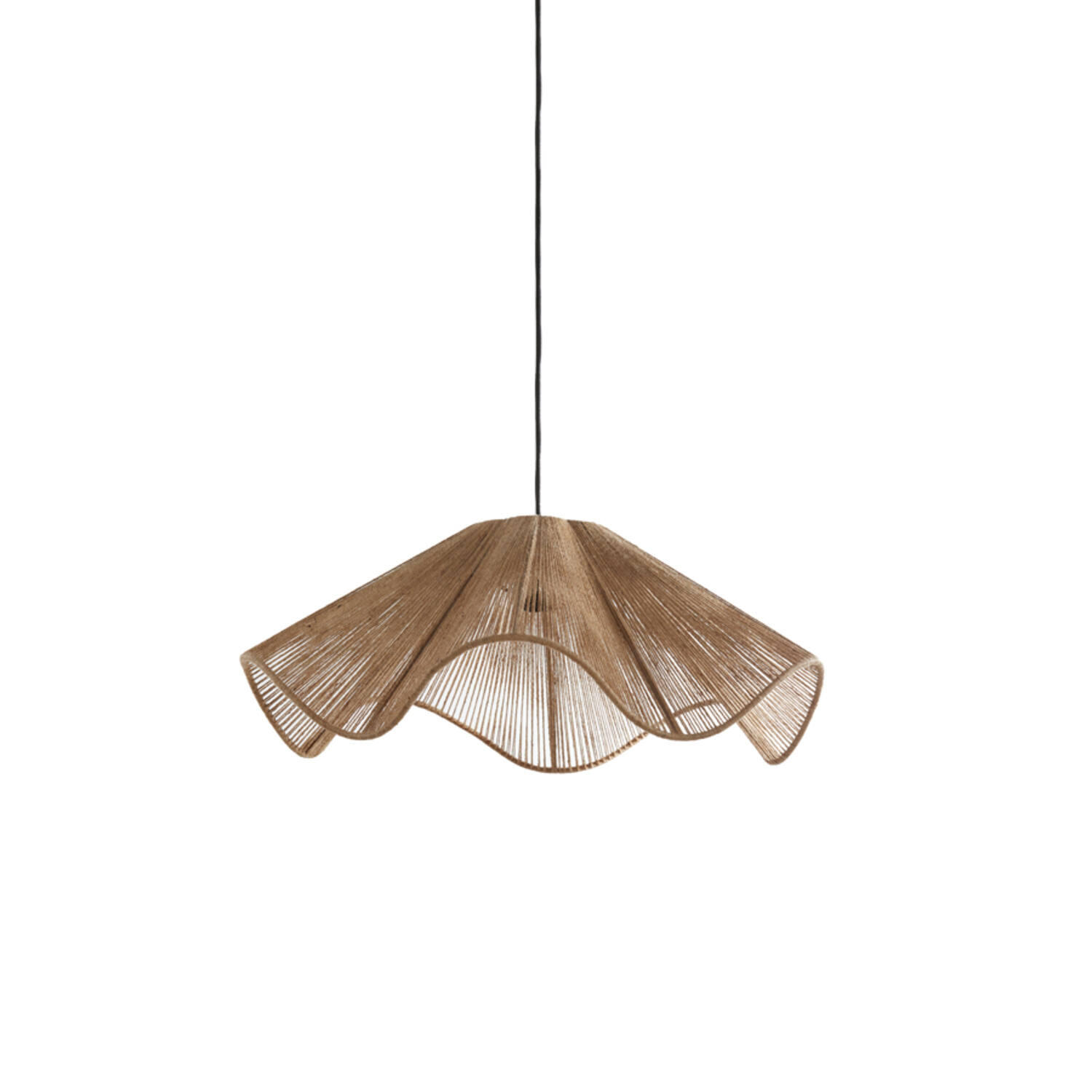 HÄNGELAMPE - Braun - 60/60/24 cm - Braun, Textil (60/60/24cm) - Light & Living