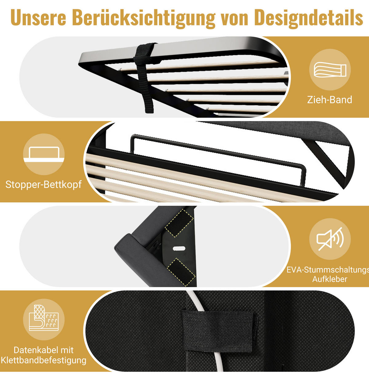 POLSTERBETT 160/200 cm Grau aus Leinen mit LED und Stauraum - Grau, Textil (160/200cm) - OKMYHOME