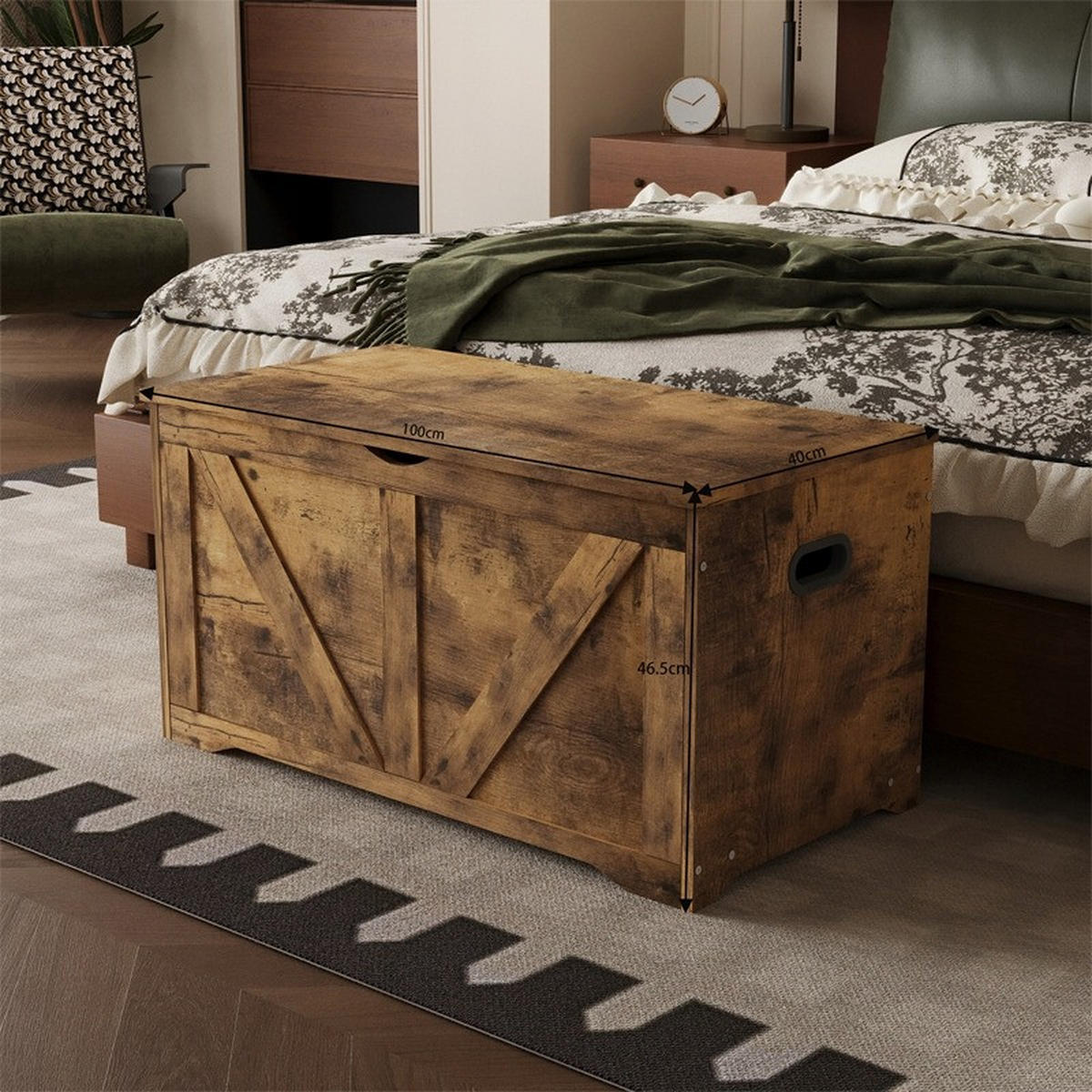 AUFBEWAHRUNGSTRUHE, Braun. 40/100/46,5 cm - Braun, Holzwerkstoff (100/46/40cm)