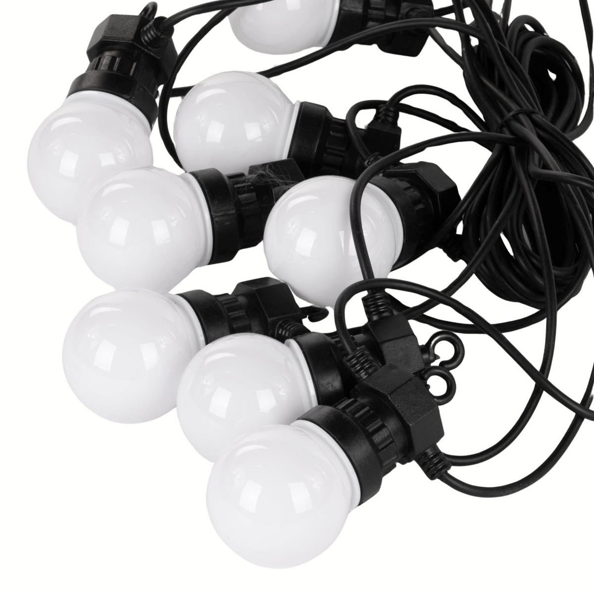LED-LICHTERKETTE 10 Lichter - Schwarz, Kunststoff (500cm)