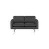 ZWEISITZER-SOFA Lioni-Kronos 34 - Dunkelgrau, Holz/Textil (143/84/94cm)
